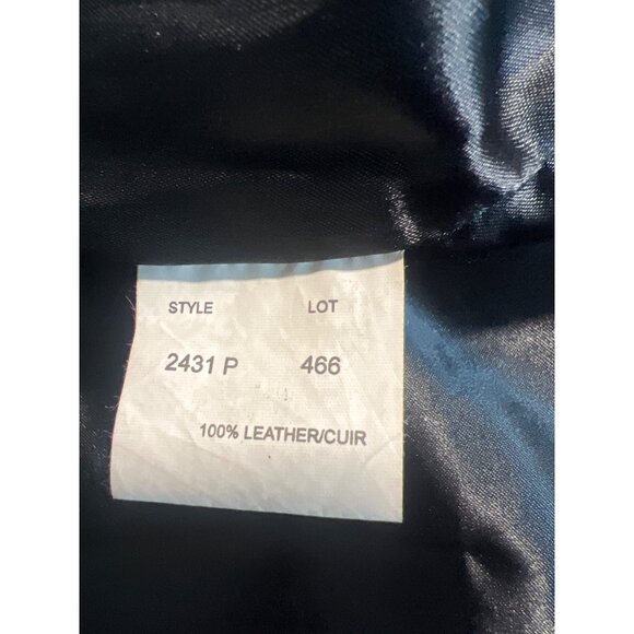 Margaret Godfrey Womens Black Leather Blazer Jacket 12P - Picture 4 of 9